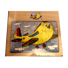 Marlin Kids 12 Piece Wooden Tray Puzzle (Plane)